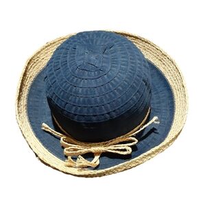 Woolrich Women's Sun Hat Blue Straw One-Size